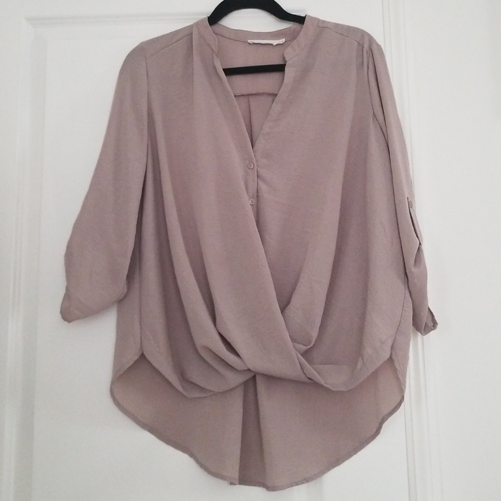 Lush Twist-Front Blouse